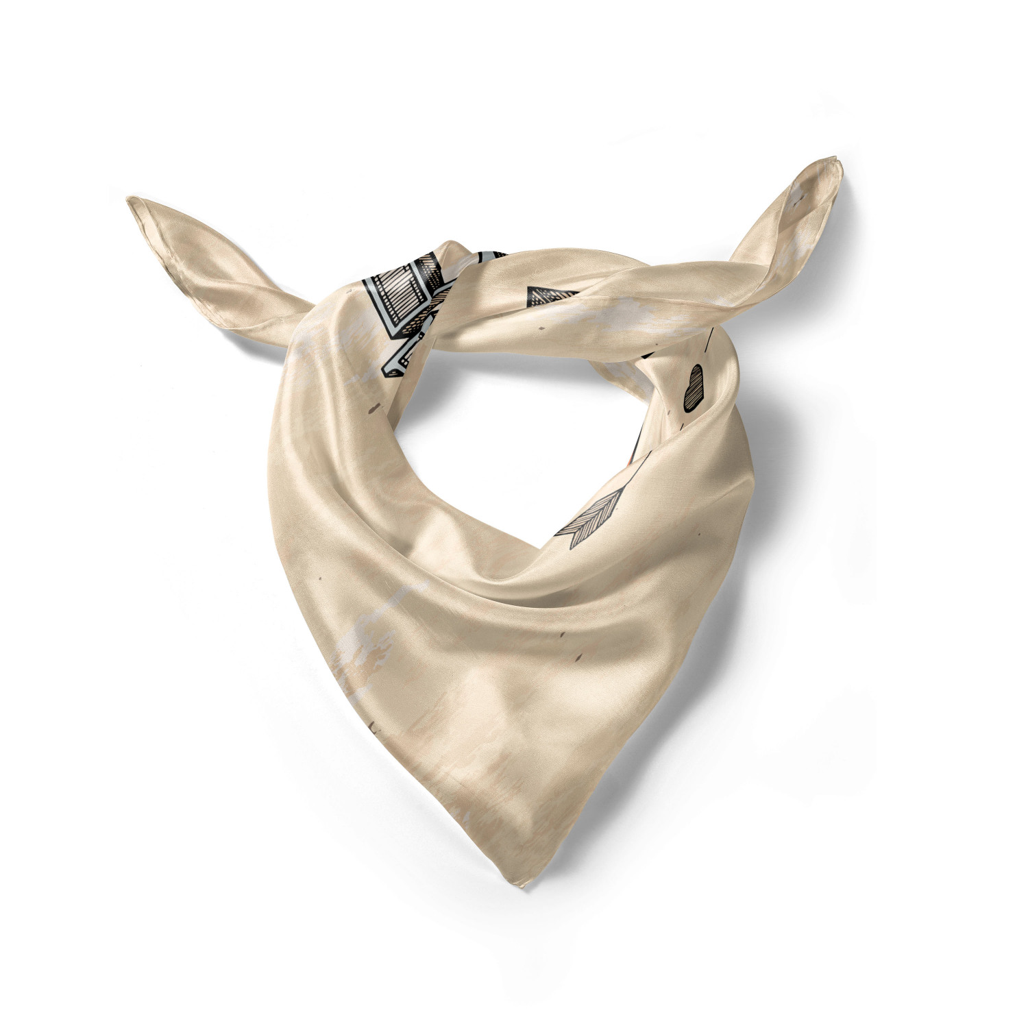 Ambesonne Love Theme Satin Hairscarf Head Wrap for Women in 3 Sizes - Picture 41 of 123