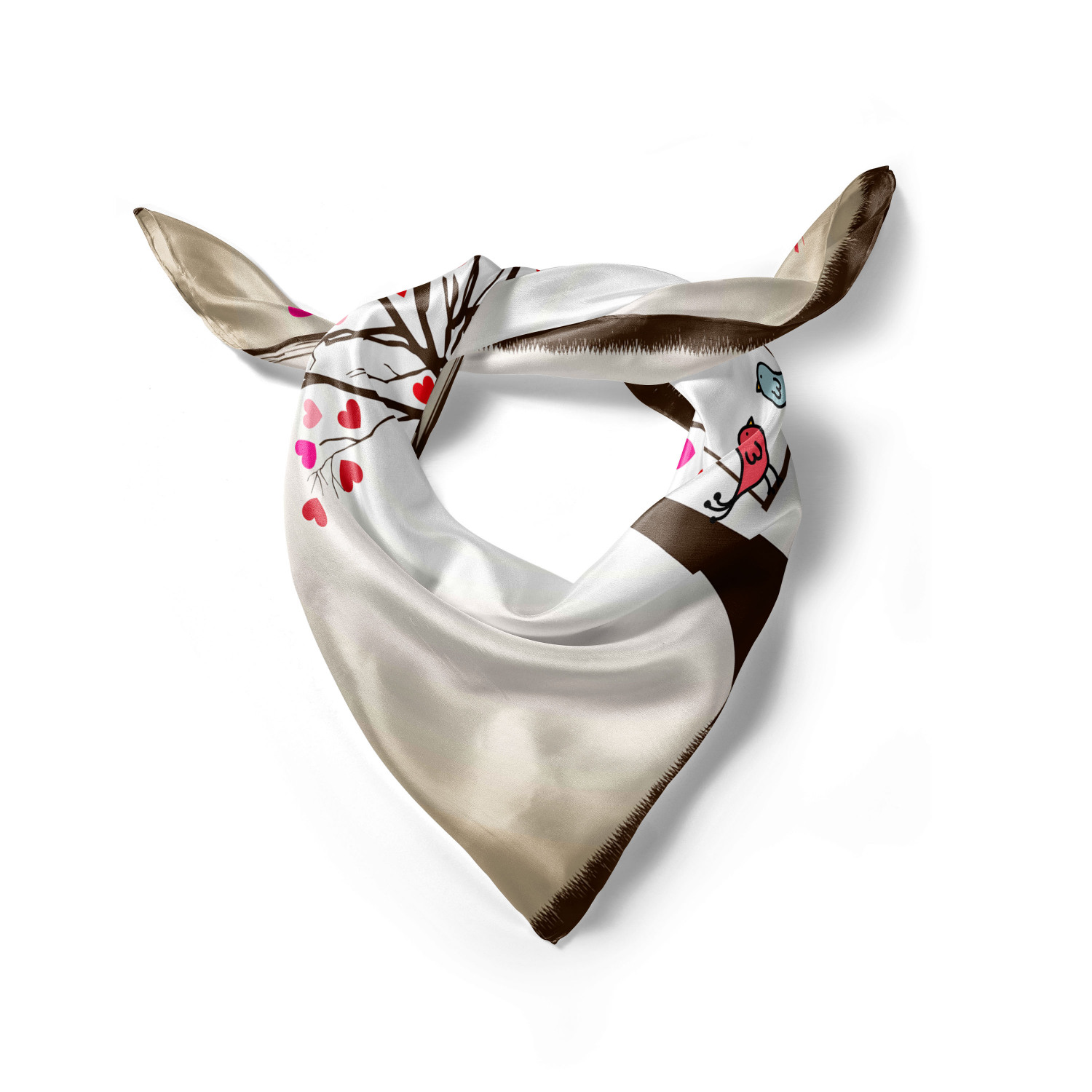 Ambesonne Love Theme Satin Hairscarf Head Wrap for Women in 3 Sizes - Picture 51 of 123