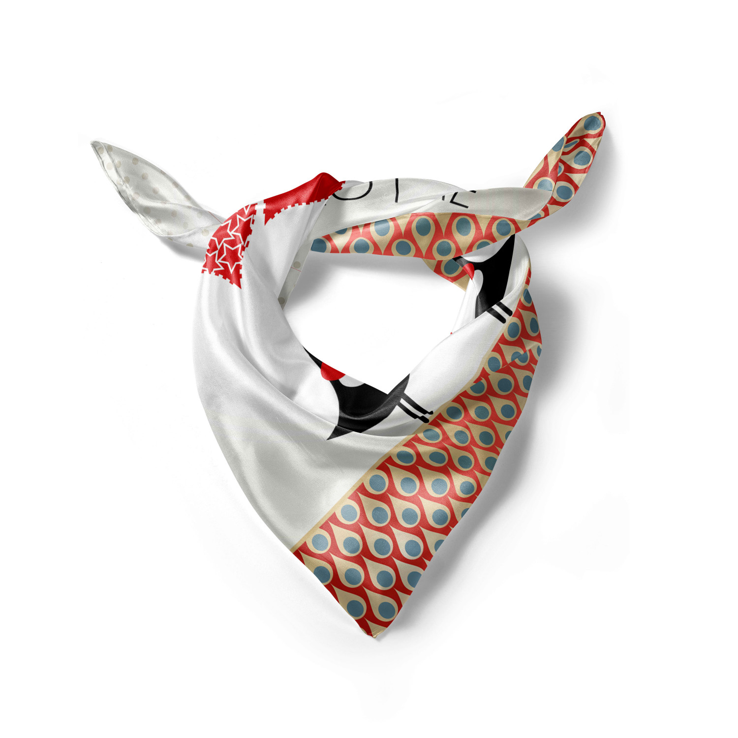 Ambesonne Love Theme Satin Hairscarf Head Wrap for Women in 3 Sizes - Picture 105 of 123