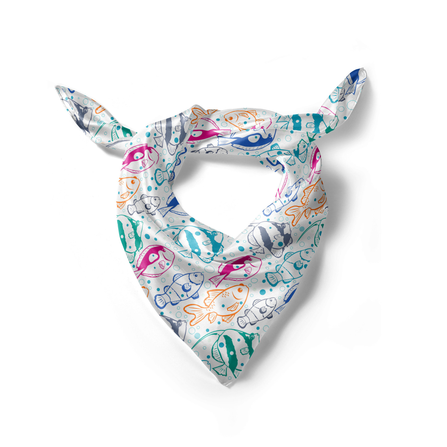Ambesonne Foulard per capelli in raso a tema pesce fascia per donna in 3 taglie - Foto 87 di 123