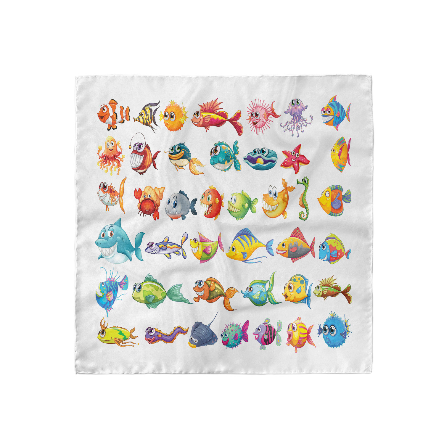 Ambesonne Foulard per capelli in raso a tema pesce fascia per donna in 3 taglie - Foto 60 di 123