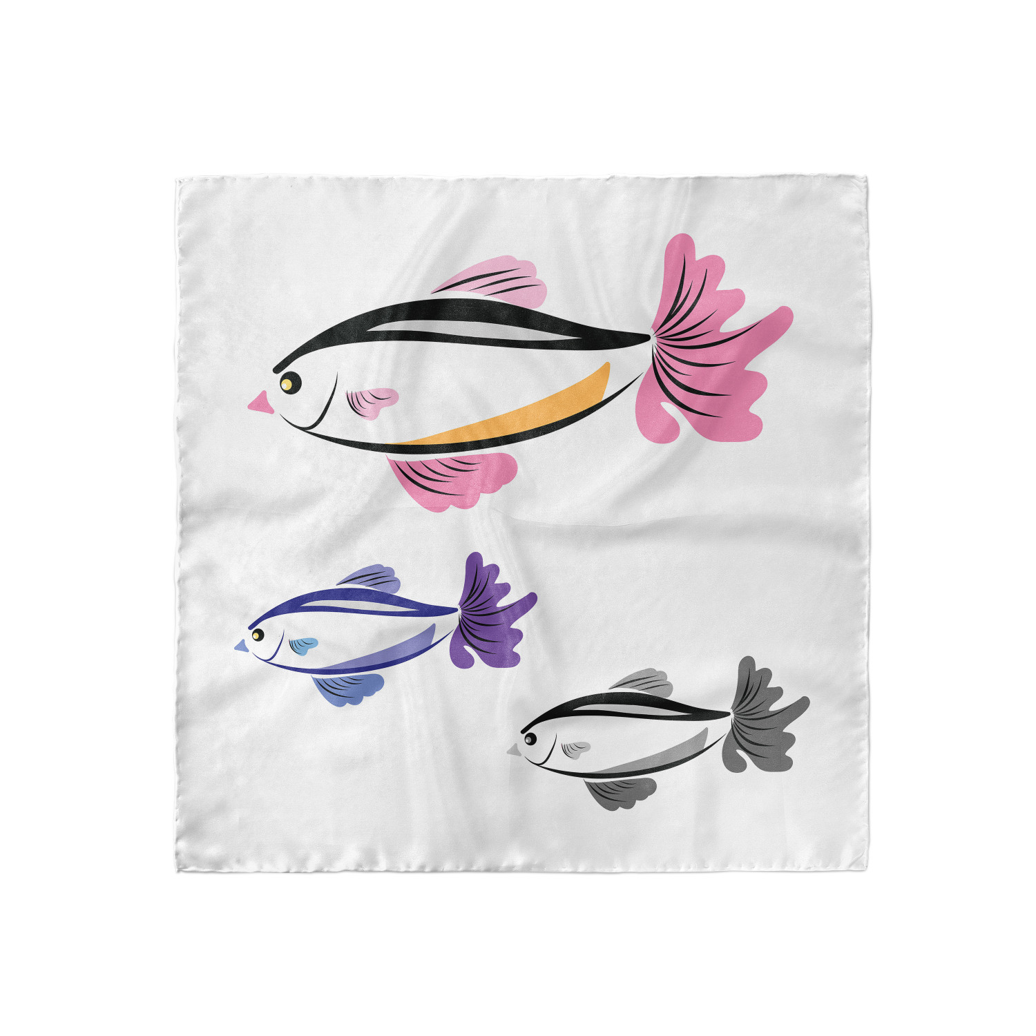 Ambesonne Foulard per capelli in raso a tema pesce fascia per donna in 3 taglie - Foto 18 di 123