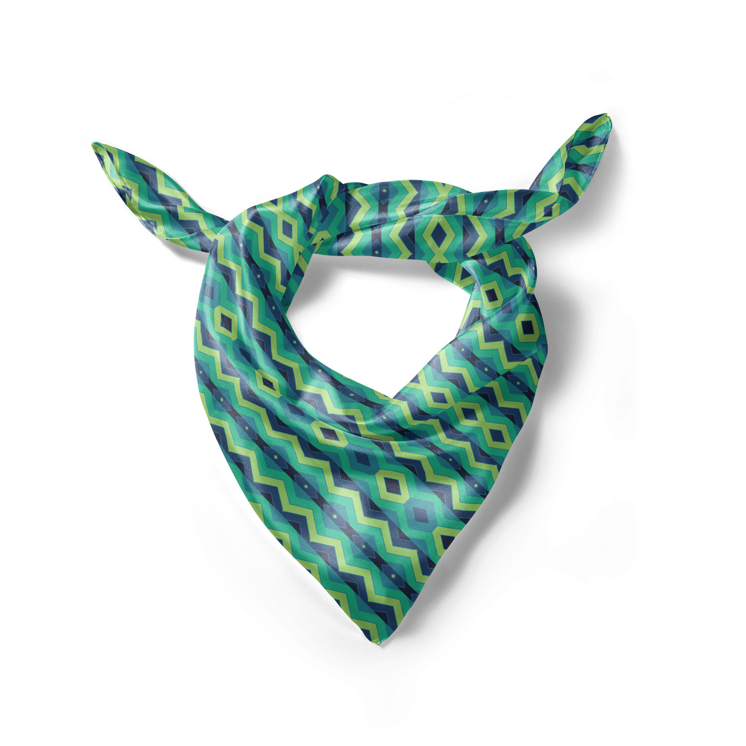 Ambesonne Chevron Zigzag Satin Hairscarf Head Wrap for Women in 3 Sizes - Picture 93 of 121