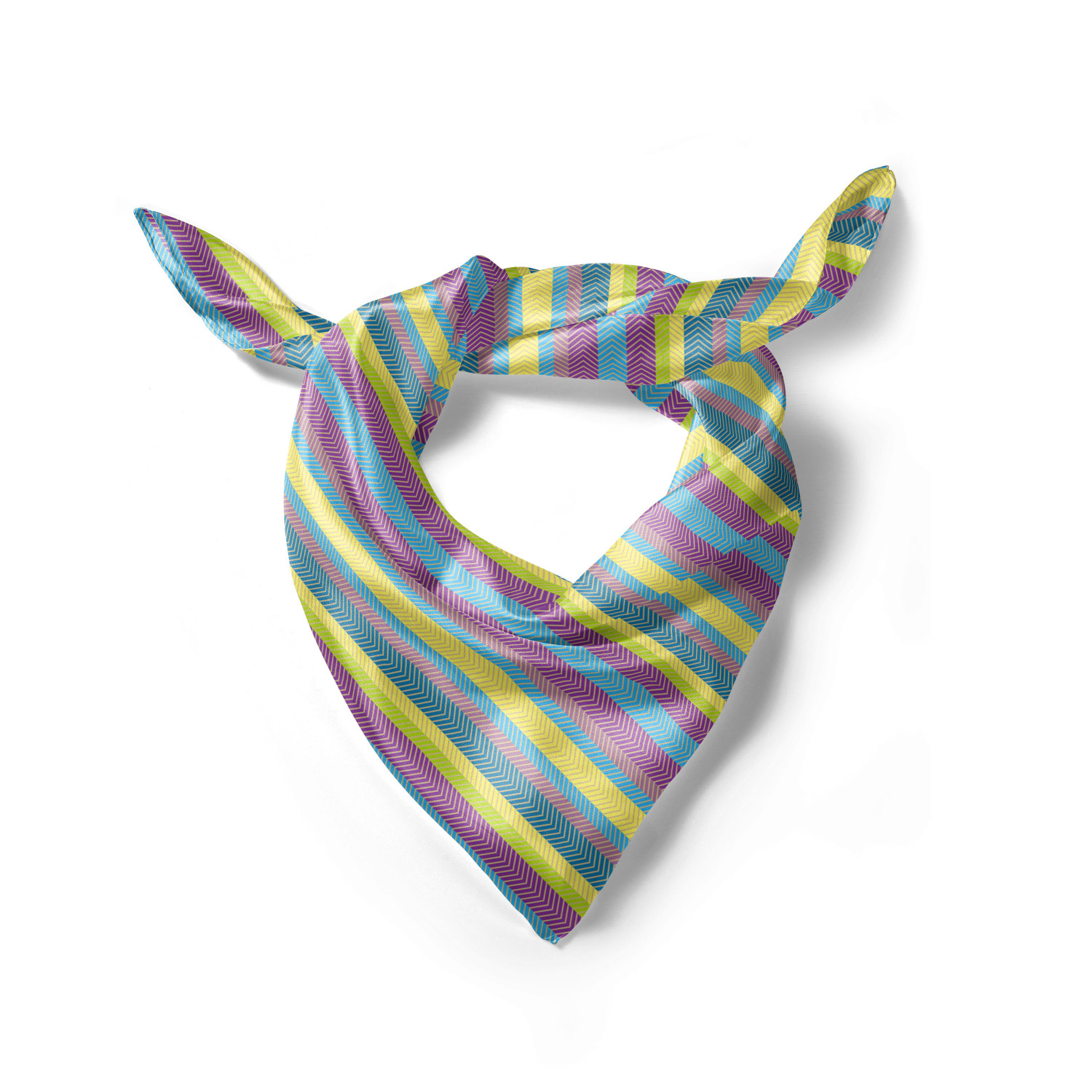 Ambesonne Chevron Zigzag Satin Hairscarf Head Wrap for Women in 3 Sizes - Picture 29 of 121
