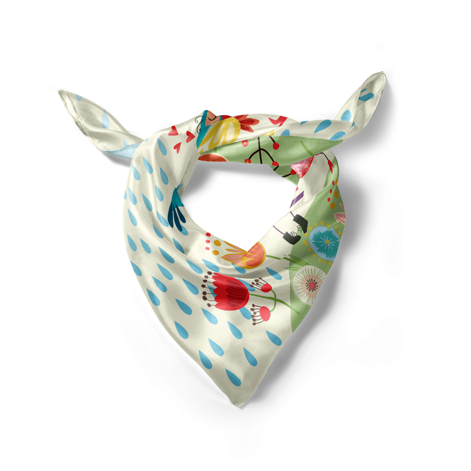 Ambesonne Love Theme Satin Hairscarf Head Wrap for Women in 3 Sizes - Picture 107 of 123