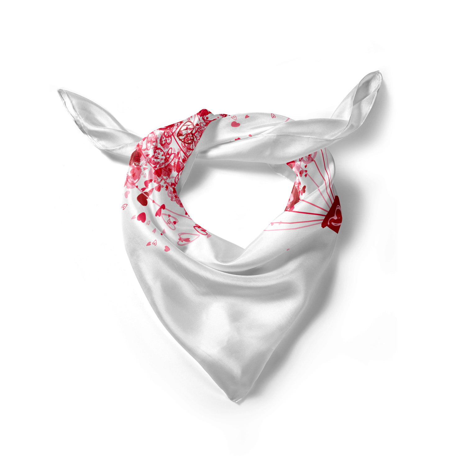 Ambesonne Love Theme Satin Hairscarf Head Wrap for Women in 3 Sizes - Picture 69 of 123