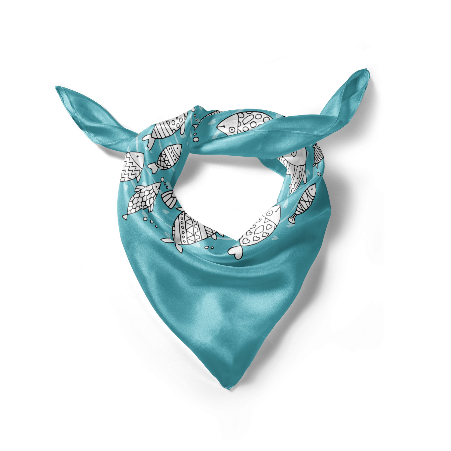 Ambesonne Foulard per capelli in raso a tema pesce fascia per donna in 3 taglie - Foto 21 di 123