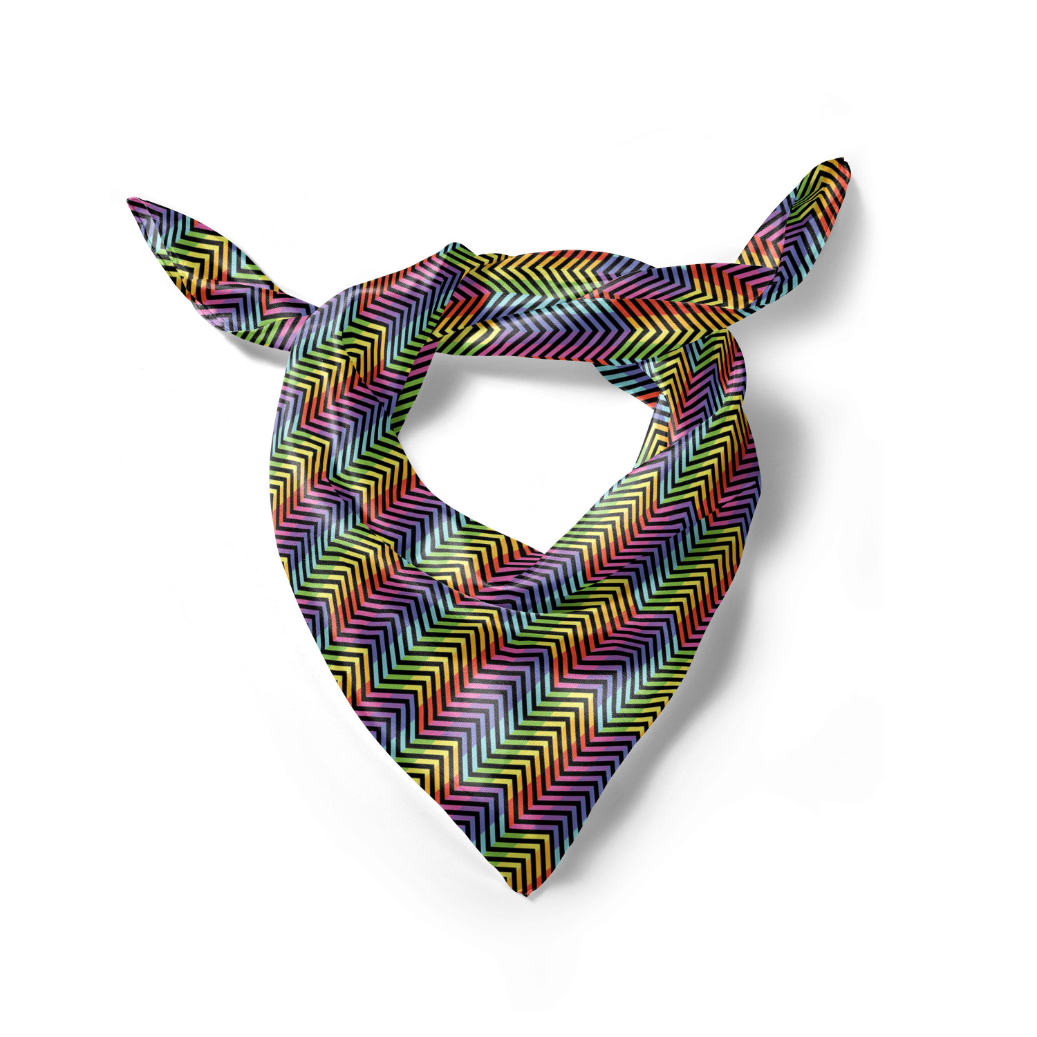 Ambesonne Chevron Zigzag Satin Hairscarf Head Wrap for Women in 3 Sizes - Picture 5 of 121