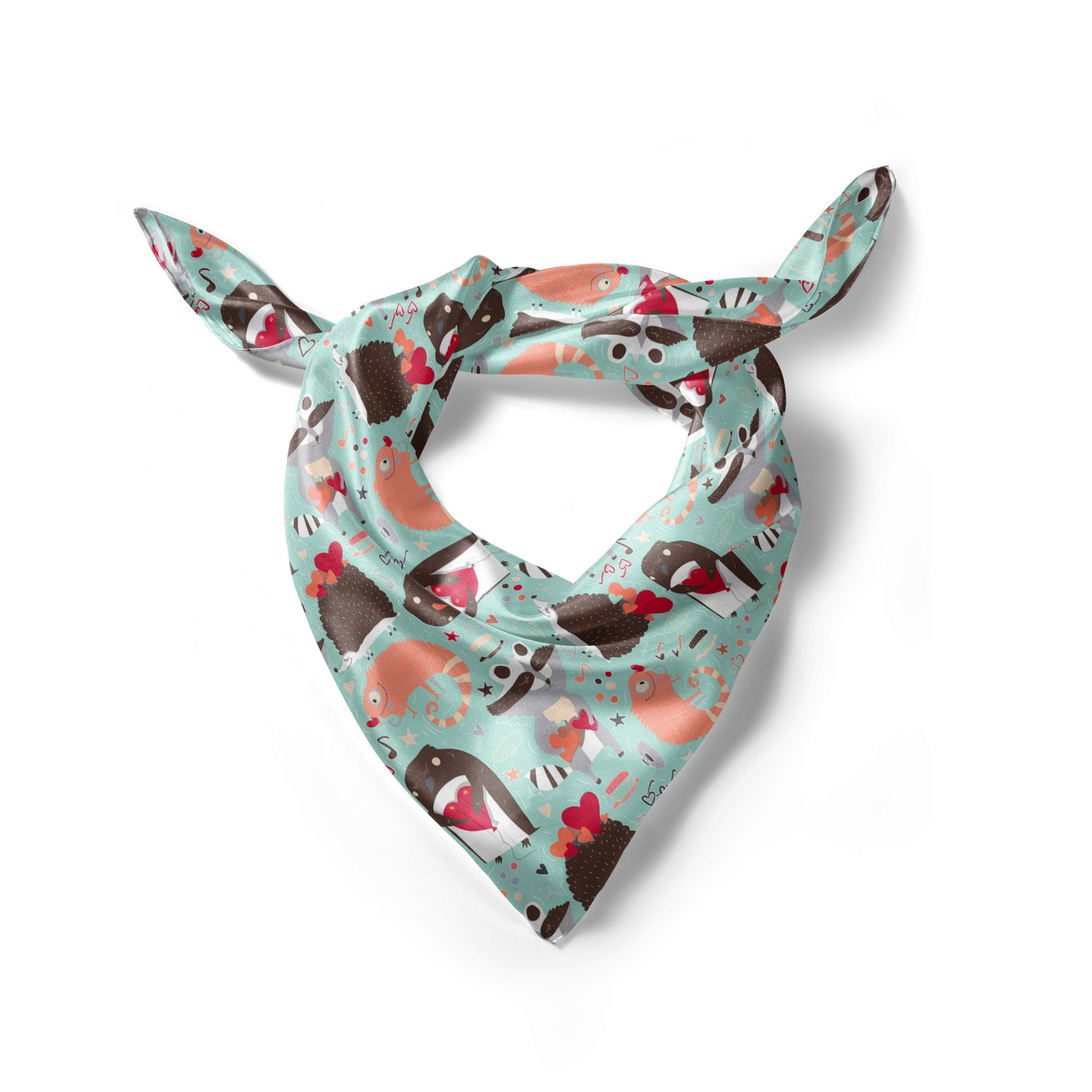 Ambesonne Love Theme Satin Hairscarf Head Wrap for Women in 3 Sizes - Picture 109 of 123