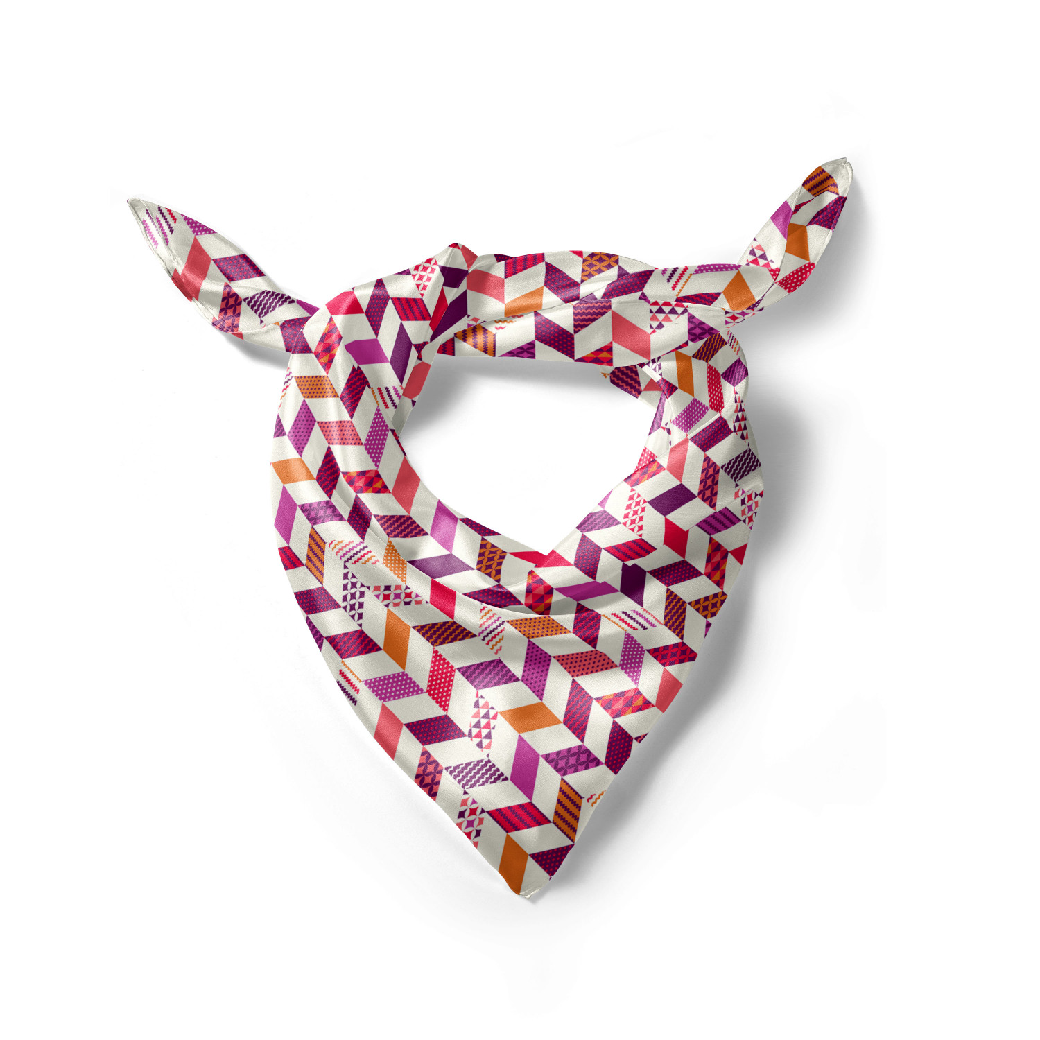 Ambesonne Chevron Zigzag Satin Hairscarf Head Wrap for Women in 3 Sizes - Picture 27 of 121
