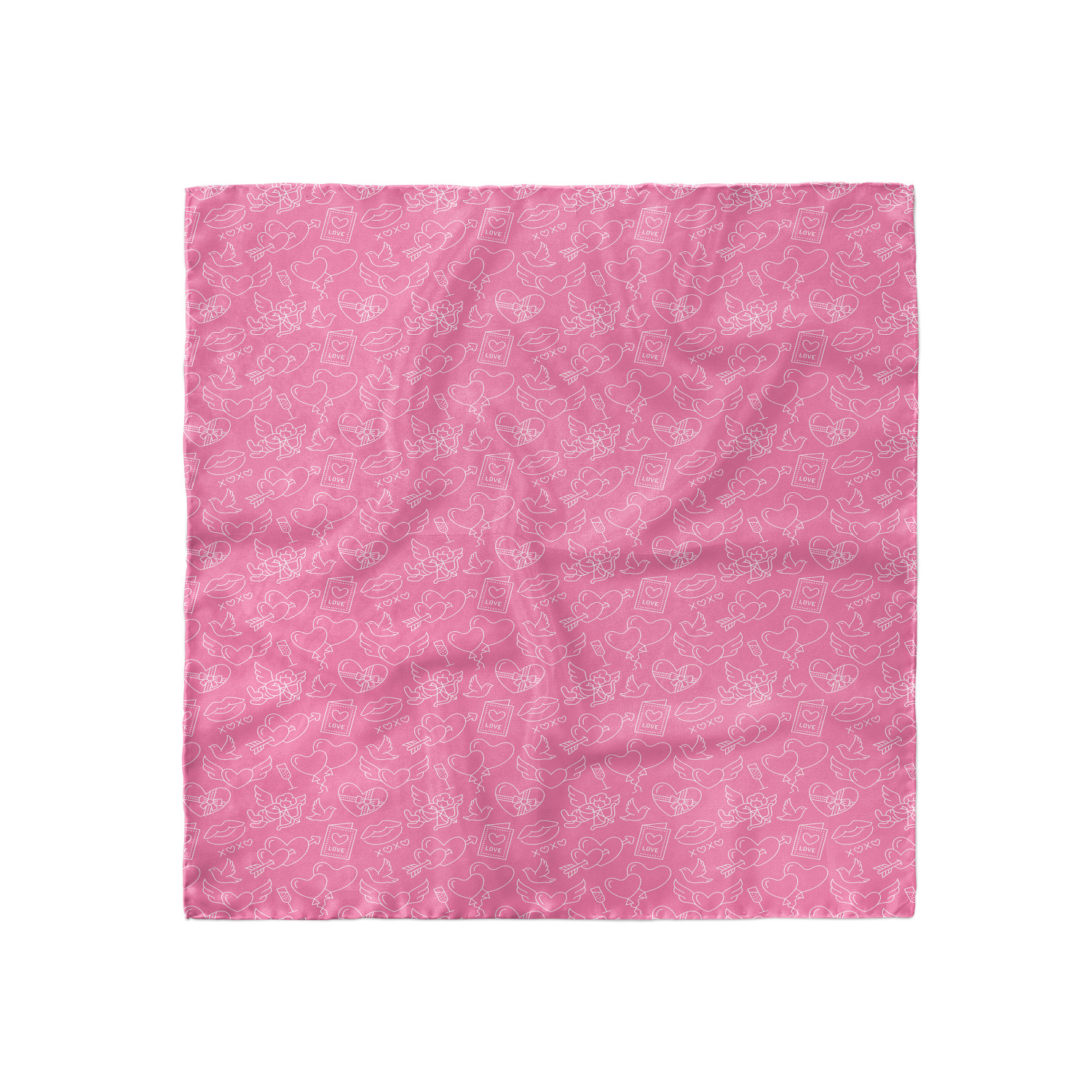 Ambesonne Love Theme Satin Hairscarf Head Wrap for Women in 3 Sizes - Picture 90 of 123