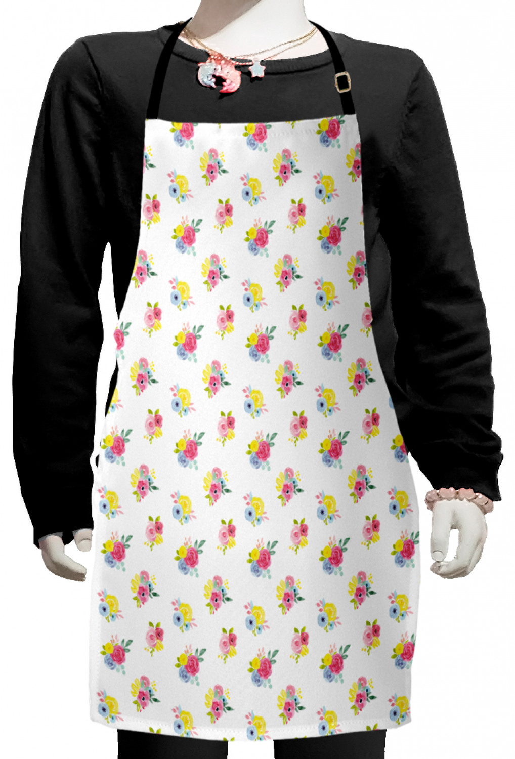 Ambesonne Spring Kids Apron Boys Girls Apron Bib Cooking & Painting