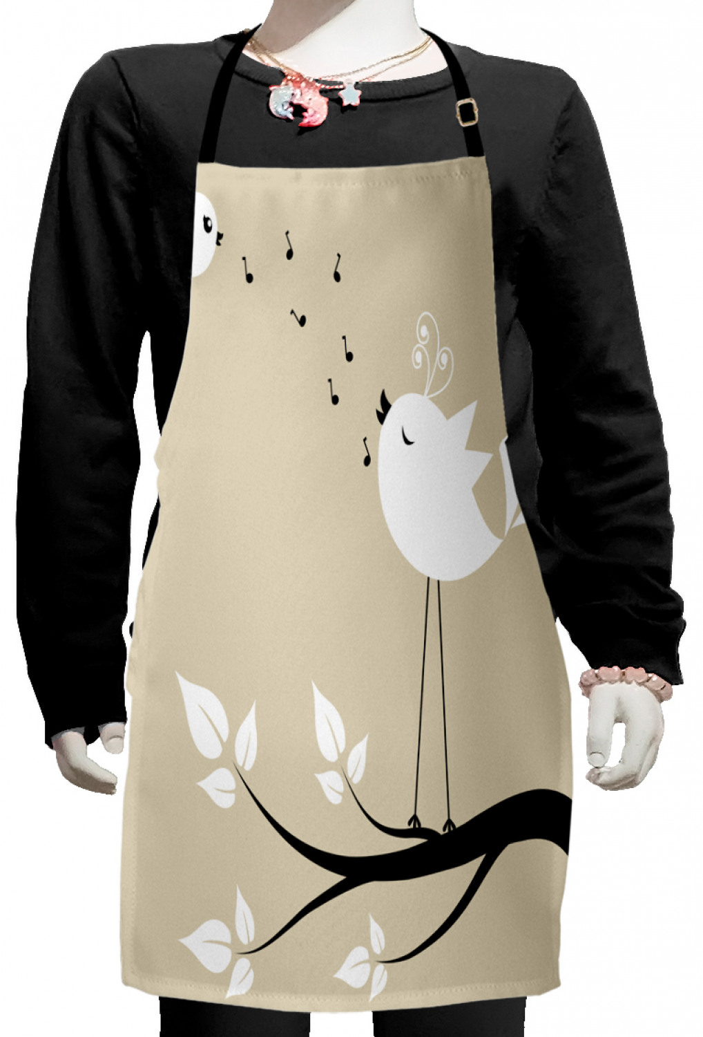 Ambesonne Hearts Kids Apron Boys Girls Apron Bib Cooking & Painting