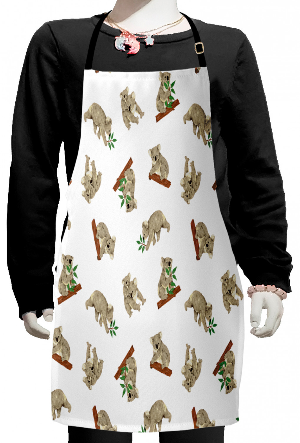 Ambesonne Animal Pattern Kids Apron Boys Girls Apron Bib Cooking & Painting