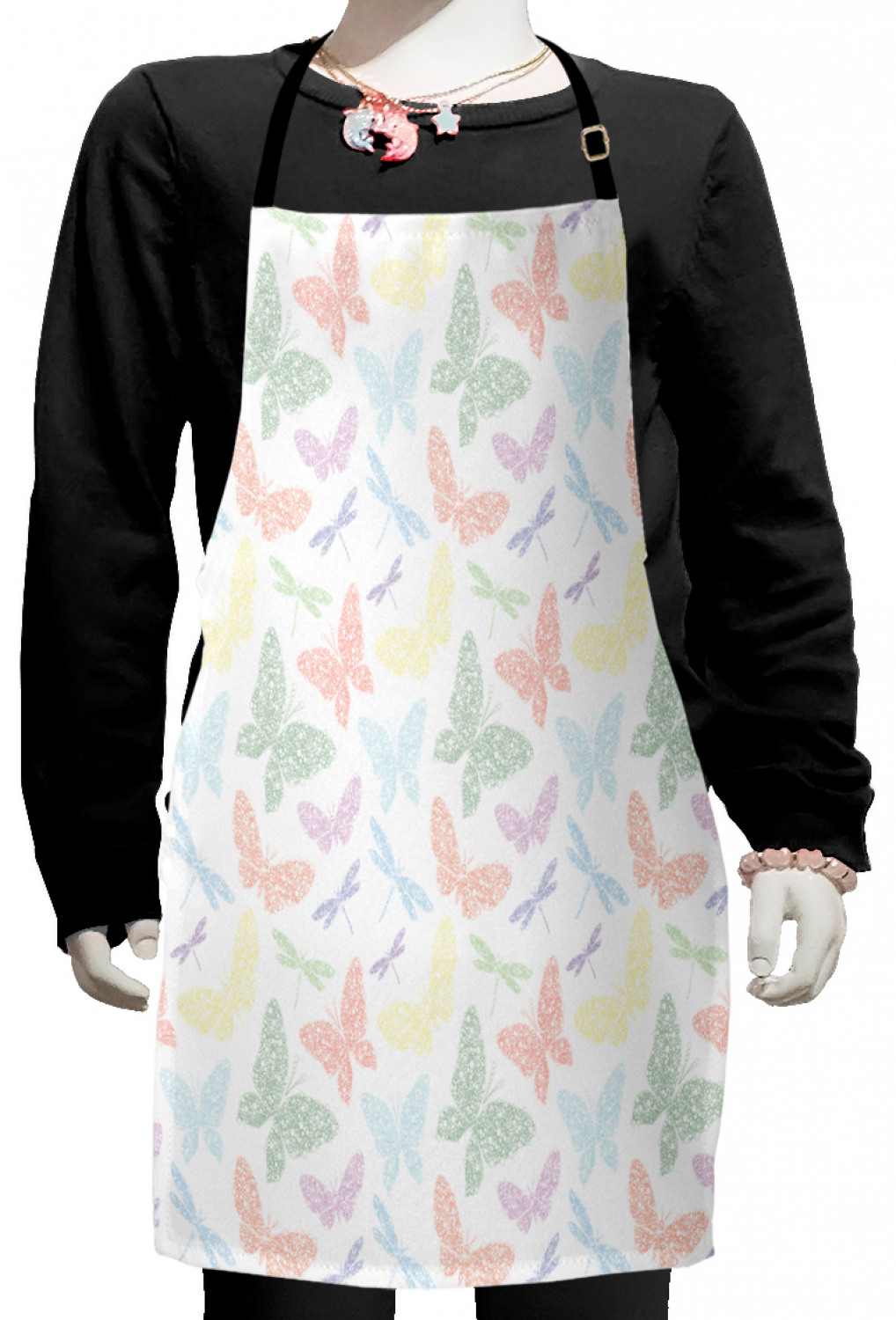 Ambesonne Animal Pattern Kids Apron Boys Girls Apron Bib Cooking & Painting