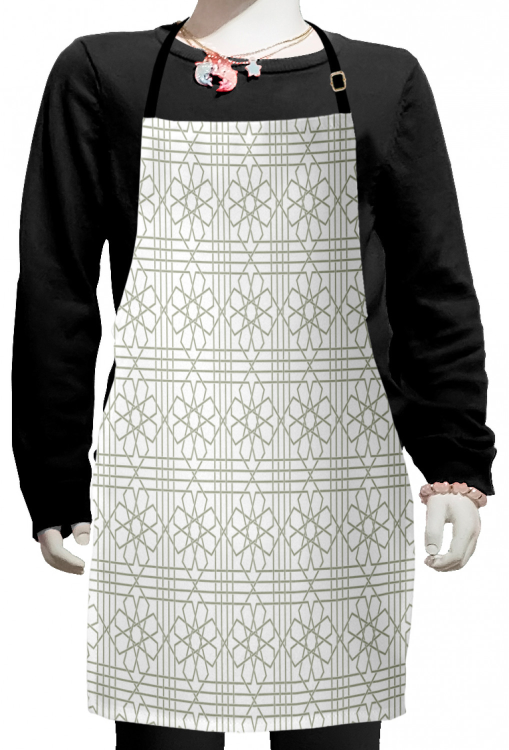Ambesonne Flower Art Kids Apron Boys Girls Apron Bib Cooking & Painting - Bild 58 von 123