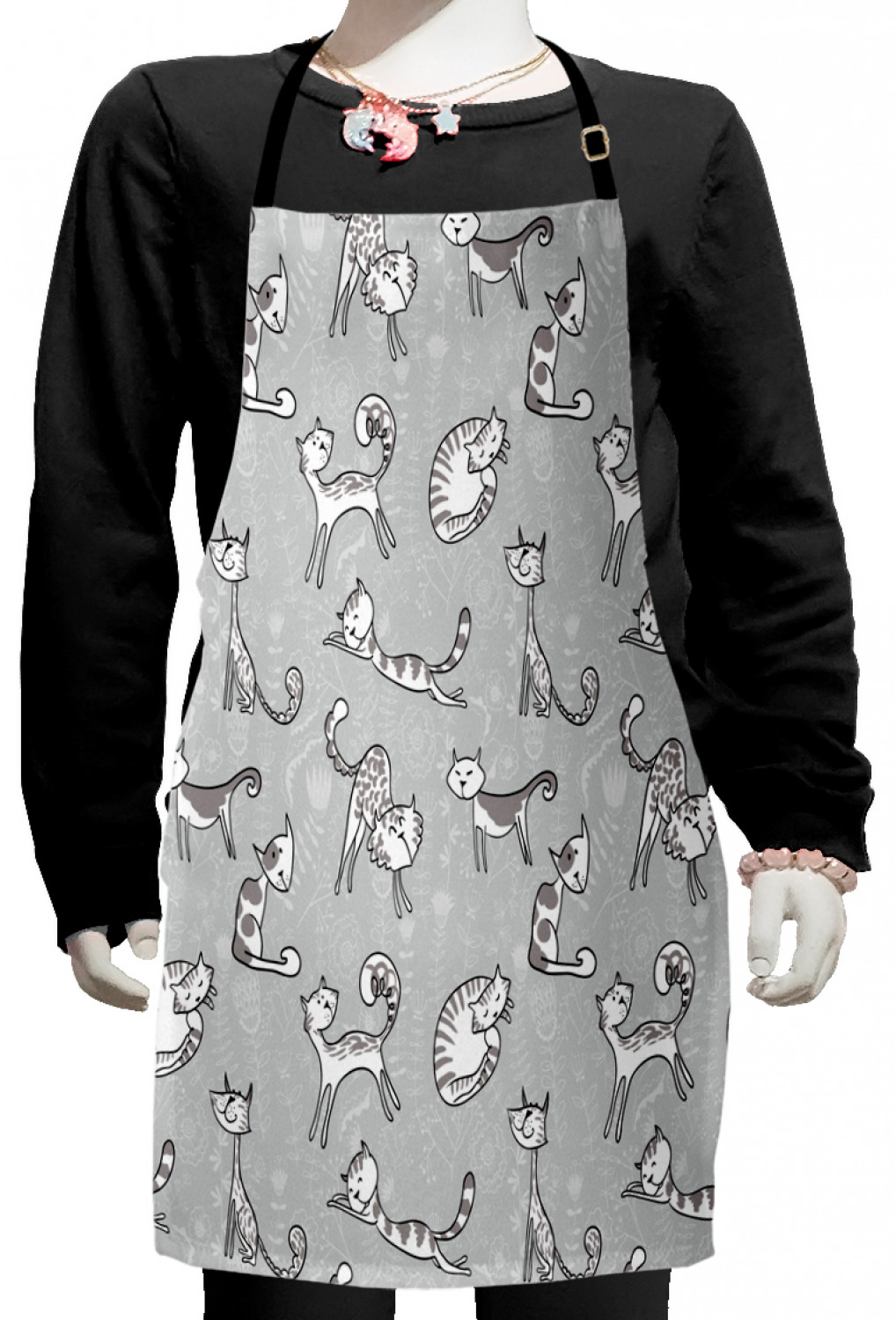 Ambesonne Flower Art Kids Apron Boys Girls Apron Bib Cooking & Painting - Bild 22 von 123