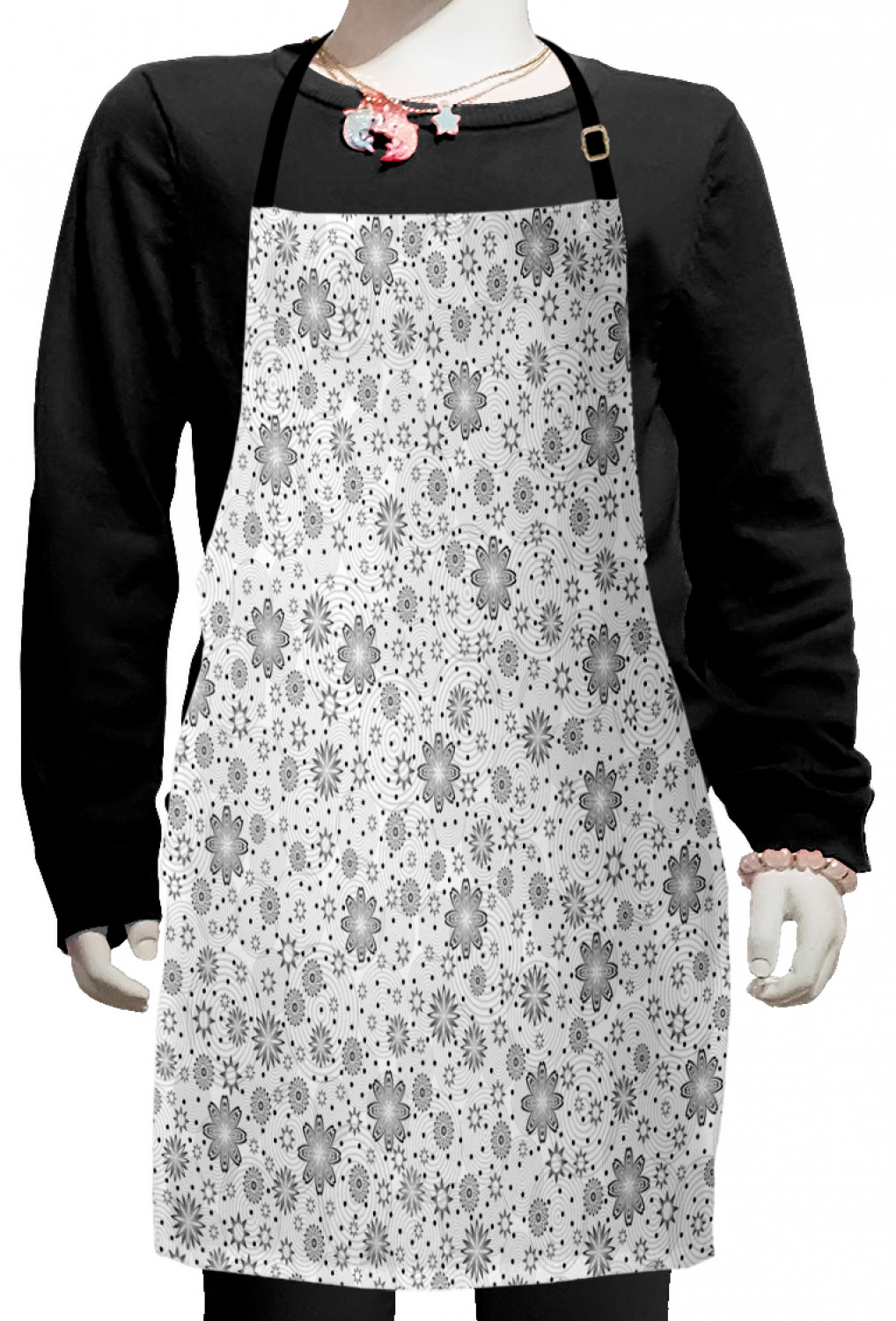 Ambesonne Flower Art Kids Apron Boys Girls Apron Bib Cooking & Painting - Bild 94 von 123