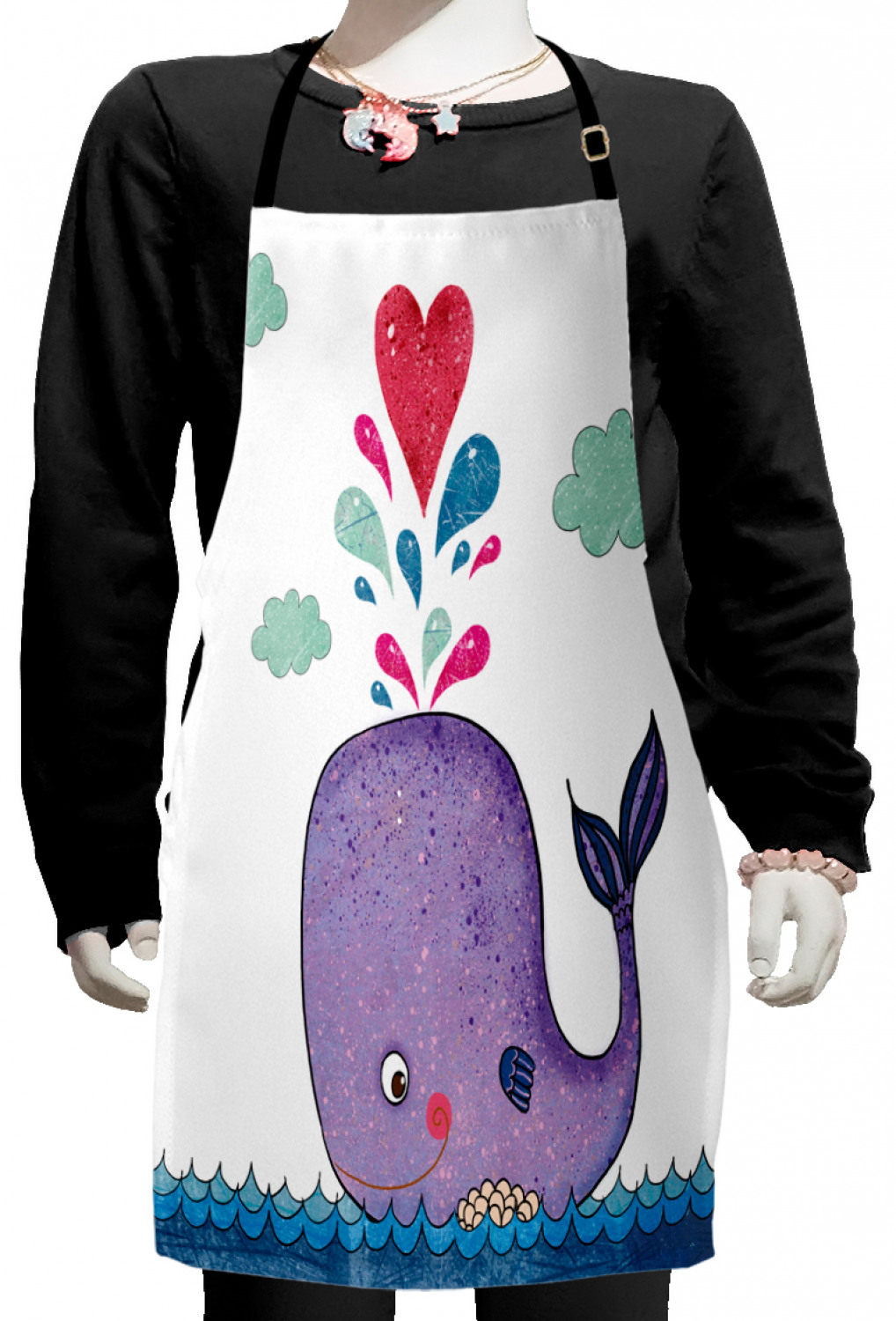 Ambesonne Animal Pattern Kids Apron Boys Girls Apron Bib Cooking & Painting