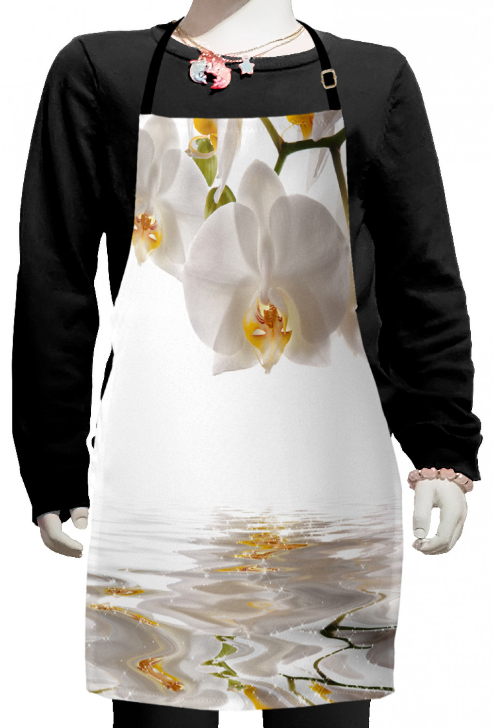 Ambesonne Flower Art Kids Apron Boys Girls Apron Bib Cooking & Painting - Bild 72 von 123