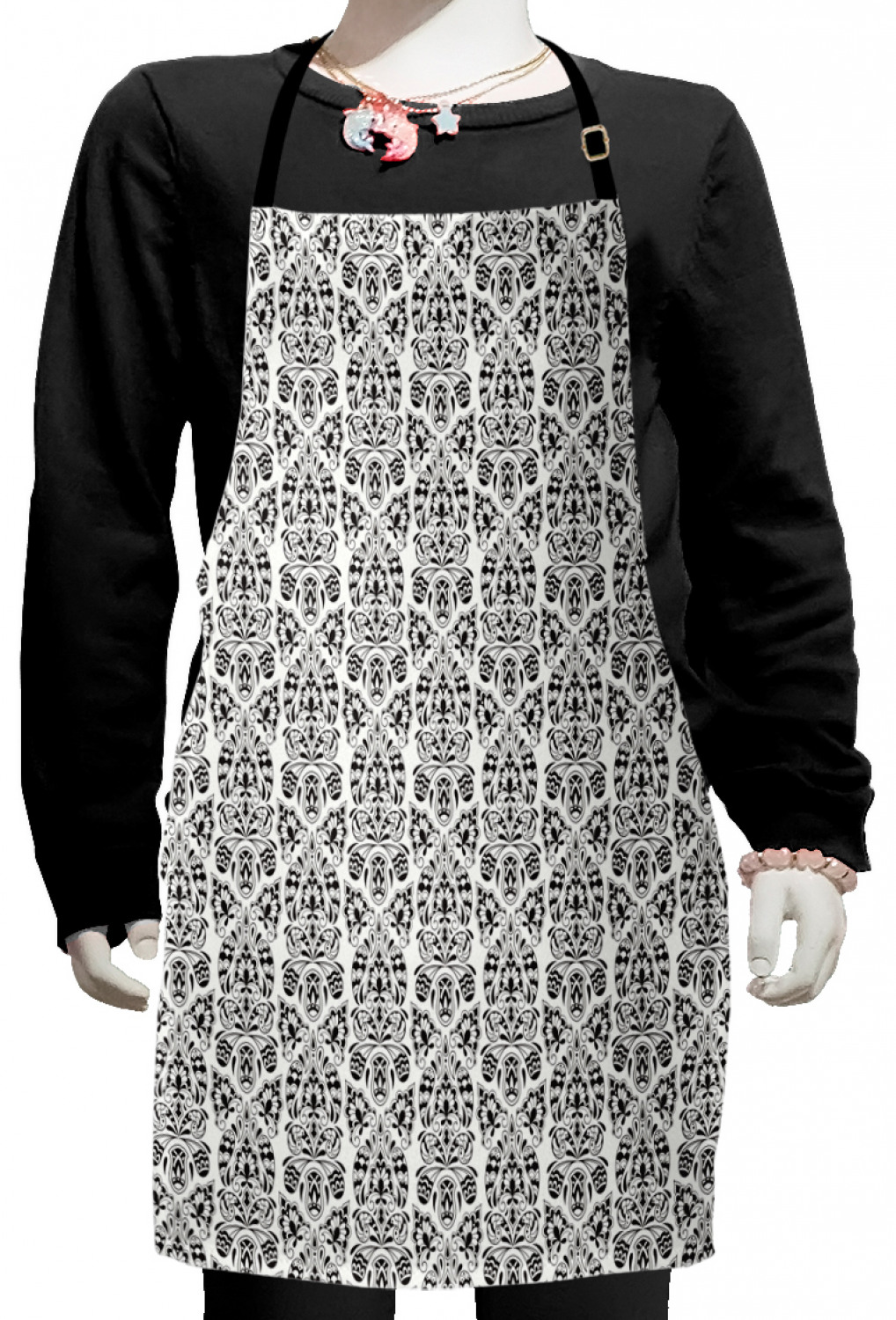 Ambesonne Flower Art Kids Apron Boys Girls Apron Bib Cooking & Painting - Bild 38 von 123