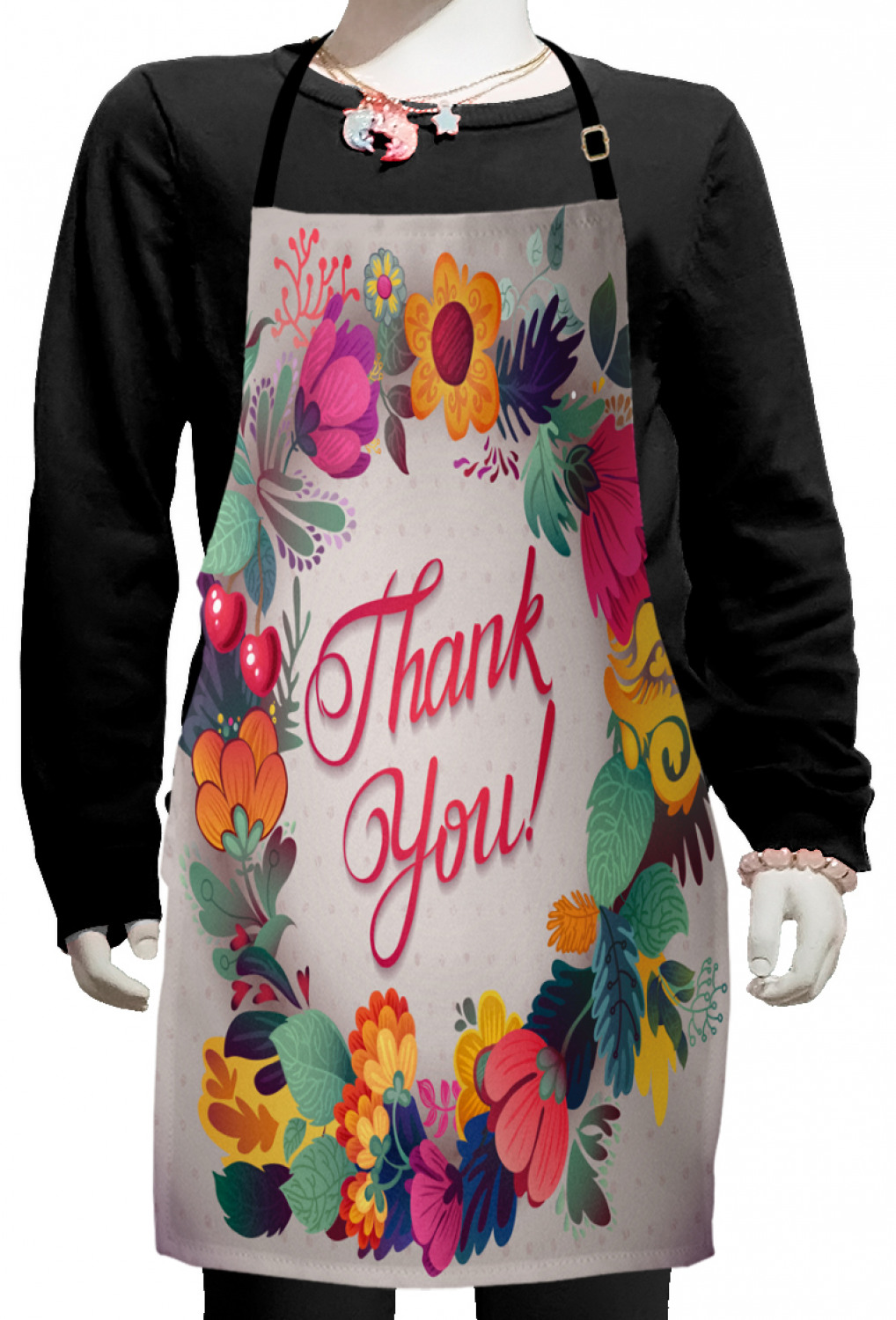 Ambesonne Flower Art Kids Apron Boys Girls Apron Bib Cooking & Painting - Bild 112 von 123