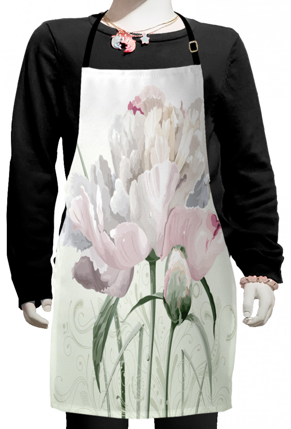 Ambesonne Flower Art Kids Apron Boys Girls Apron Bib Cooking & Painting - Bild 78 von 123