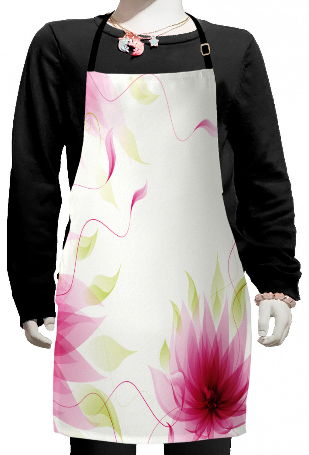 Ambesonne Flower Art Kids Apron Boys Girls Apron Bib Cooking & Painting - Bild 8 von 123