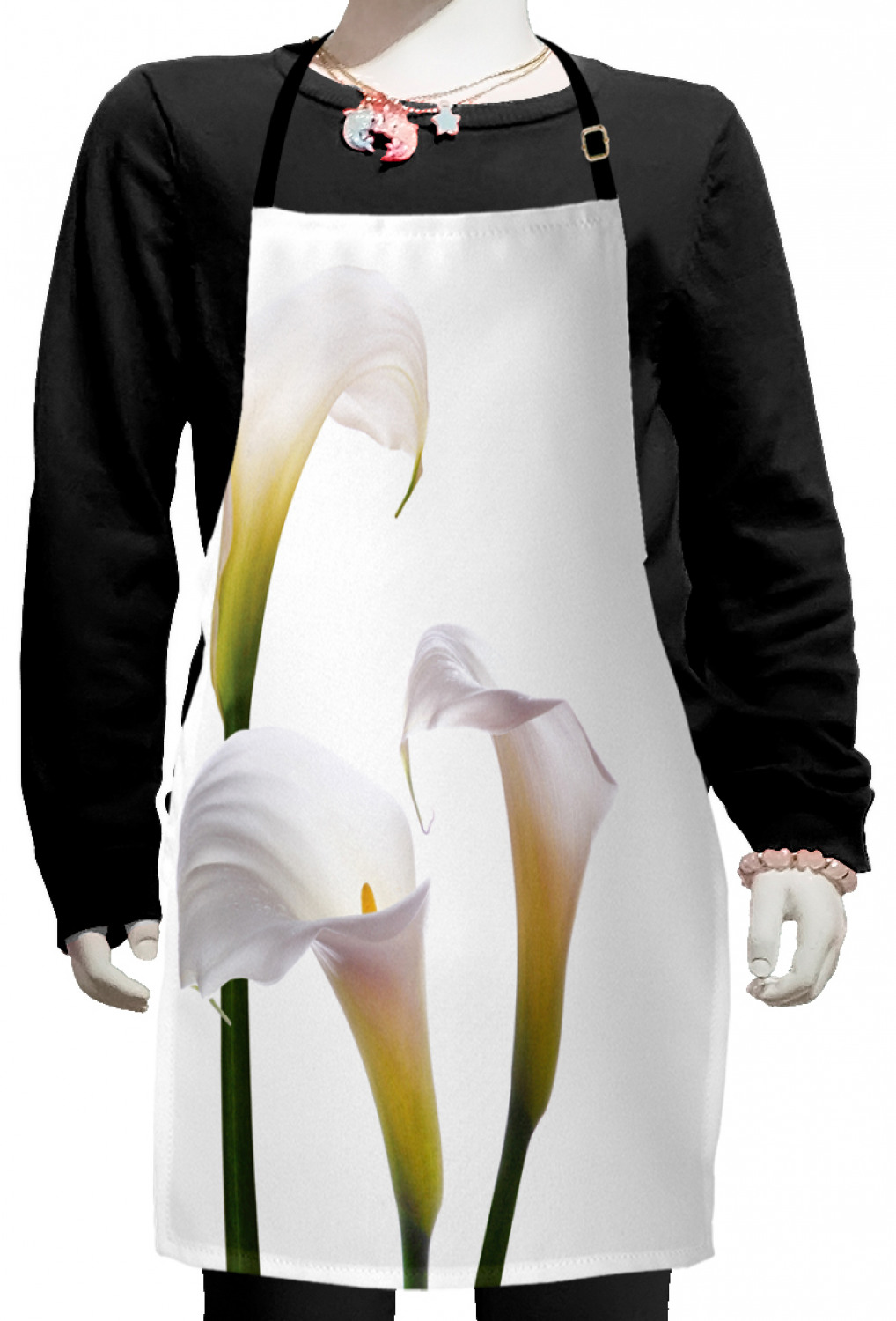 Ambesonne Flower Art Kids Apron Boys Girls Apron Bib Cooking & Painting - Bild 18 von 123