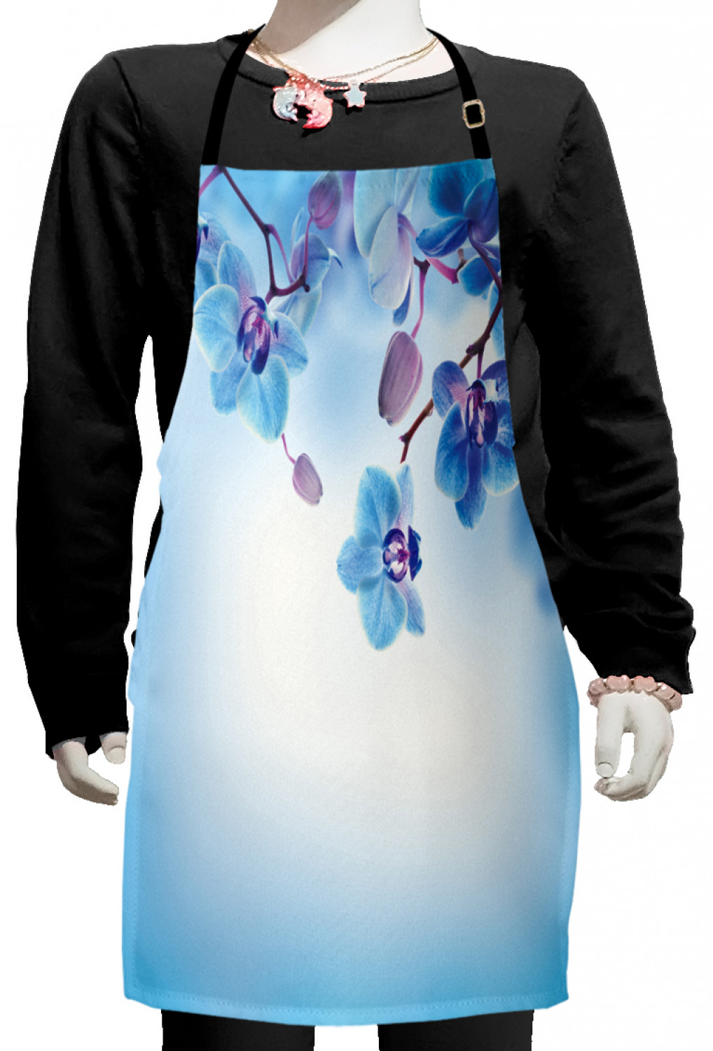 Ambesonne Flower Art Kids Apron Boys Girls Apron Bib Cooking & Painting - Bild 70 von 123