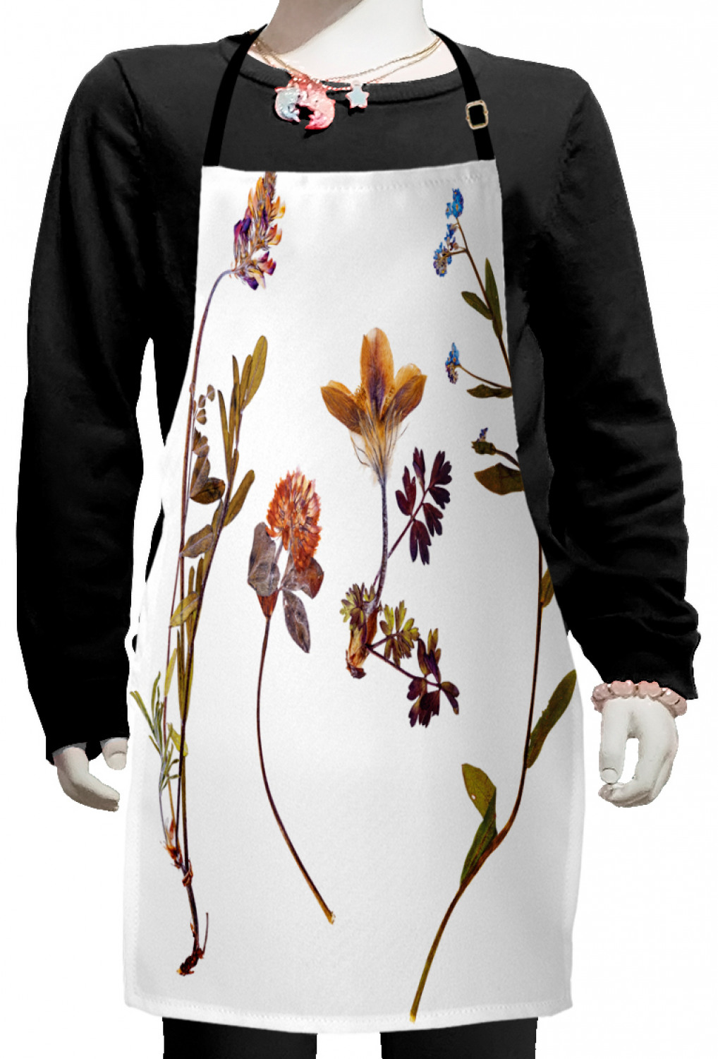 Ambesonne Flower Art Kids Apron Boys Girls Apron Bib Cooking & Painting - Bild 52 von 123