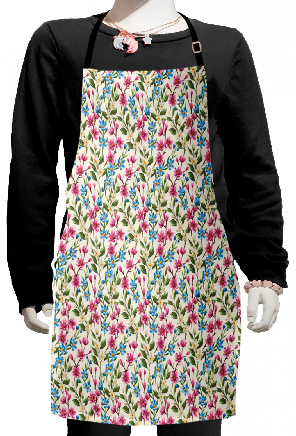 Ambesonne Flower Art Kids Apron Boys Girls Apron Bib Cooking & Painting - Bild 98 von 123