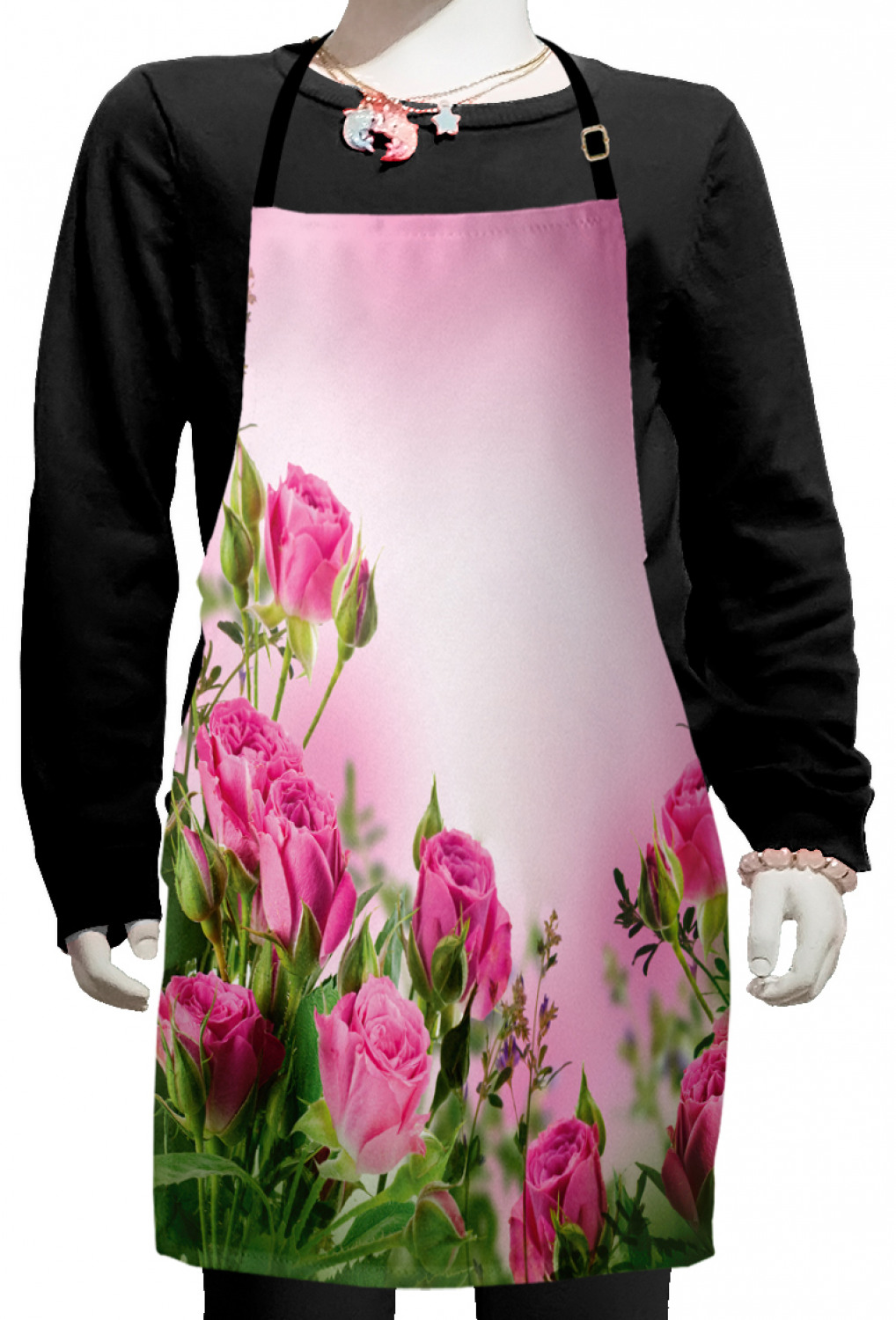 Ambesonne Flower Art Kids Apron Boys Girls Apron Bib Cooking & Painting - Bild 108 von 123