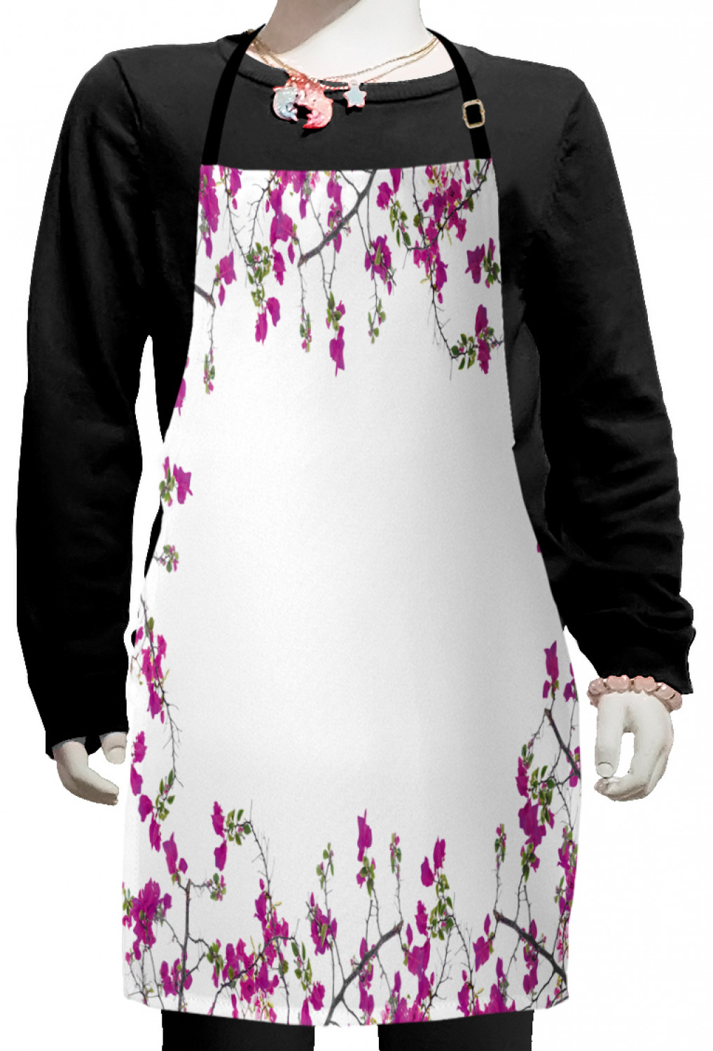 Ambesonne Flower Art Kids Apron Boys Girls Apron Bib Cooking & Painting - Bild 50 von 123