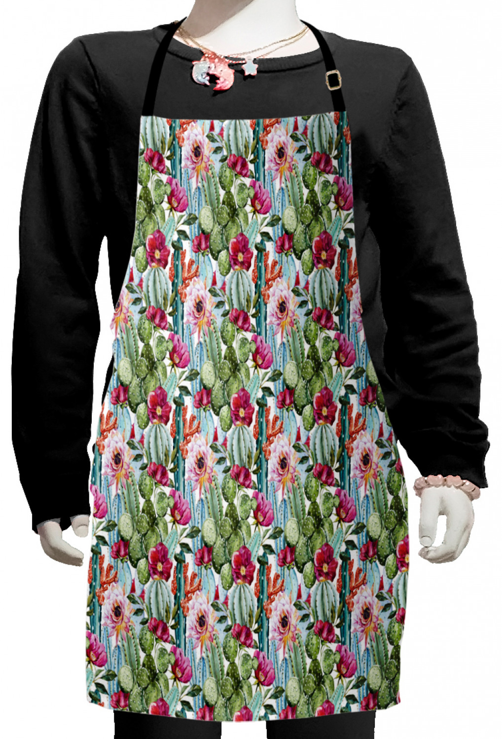 Ambesonne Flower Art Kids Apron Boys Girls Apron Bib Cooking & Painting - Bild 14 von 123