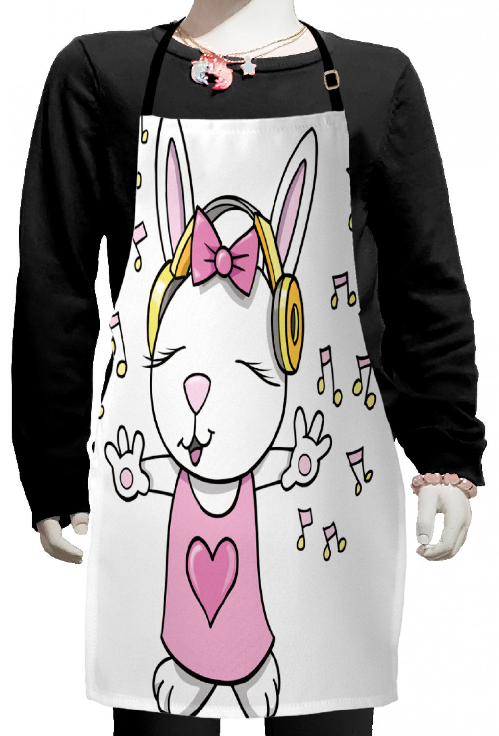 Ambesonne Bunny Kids Apron Boys Girls Apron Bib Cooking & Painting