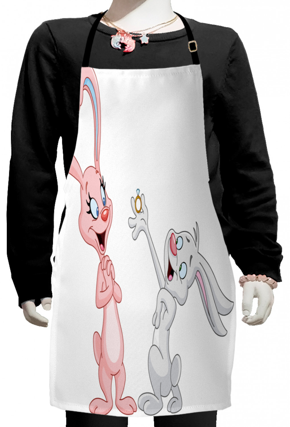 Ambesonne Cartoon Nursery Kids Apron Boys Girls Apron Bib Cooking & Painting