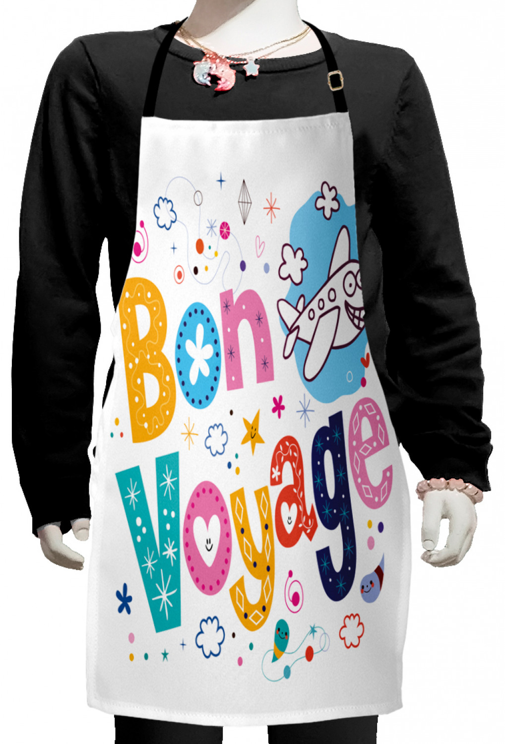 Ambesonne Funny Kids Apron Boys Girls Apron Bib Cooking & Painting