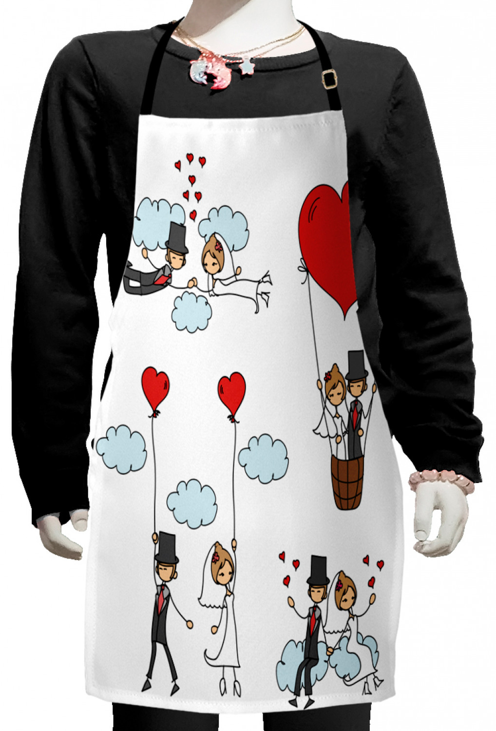 Ambesonne Funny Kids Apron Boys Girls Apron Bib Cooking & Painting