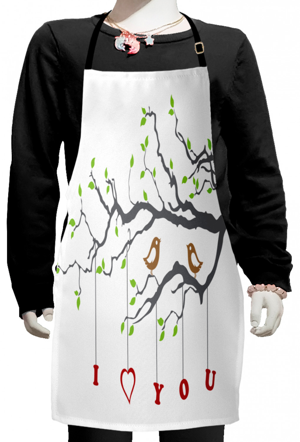 Ambesonne Love Saying Kids Apron Boys Girls Apron Bib Cooking & Painting