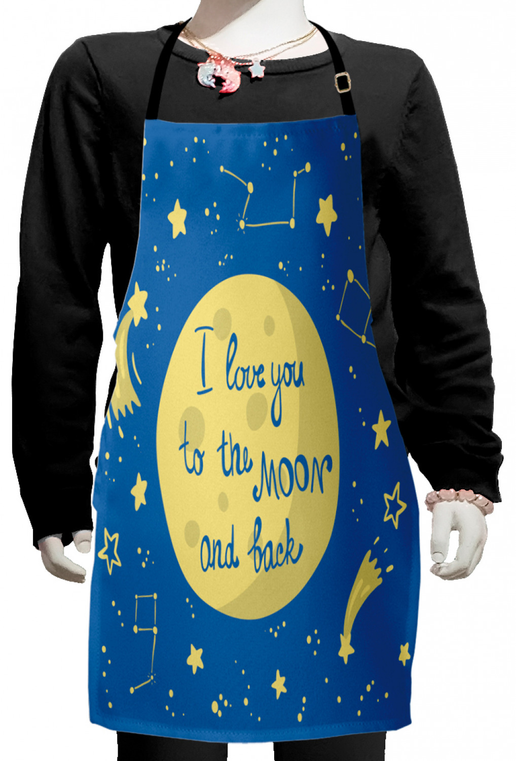 Ambesonne Love Saying Kids Apron Boys Girls Apron Bib Cooking & Painting