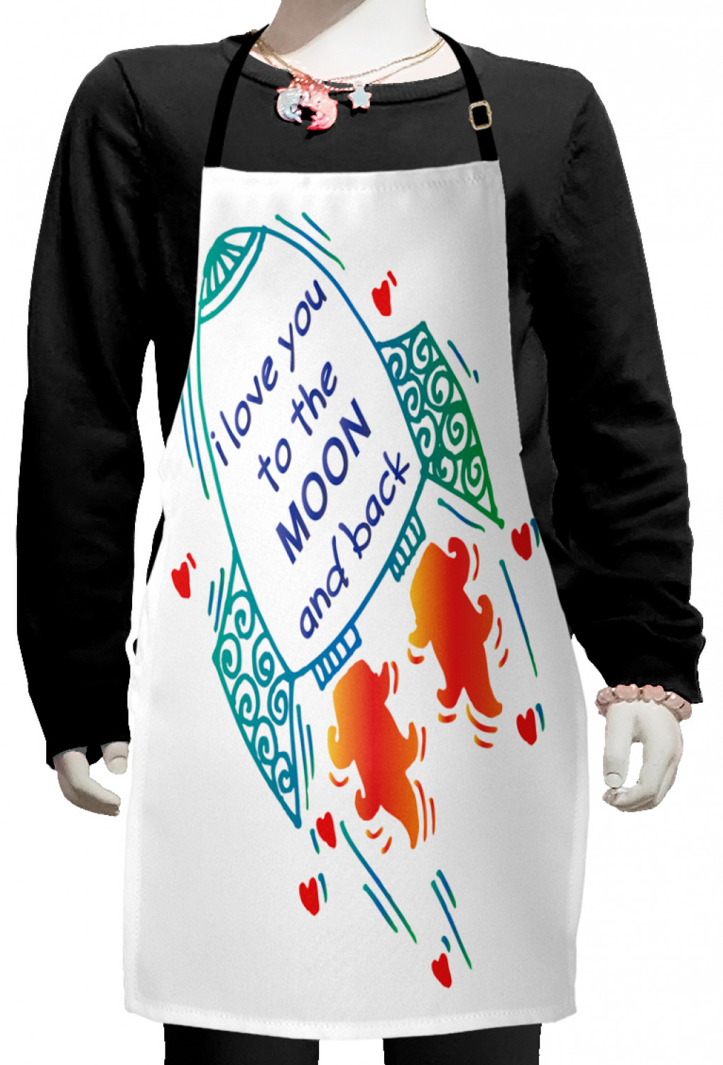 Ambesonne Love Saying Kids Apron Boys Girls Apron Bib Cooking & Painting