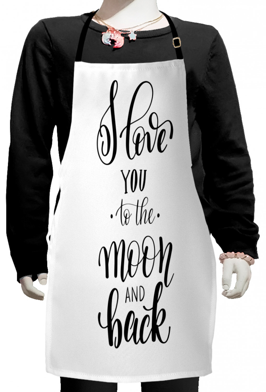 Ambesonne Love Saying Kids Apron Boys Girls Apron Bib Cooking & Painting