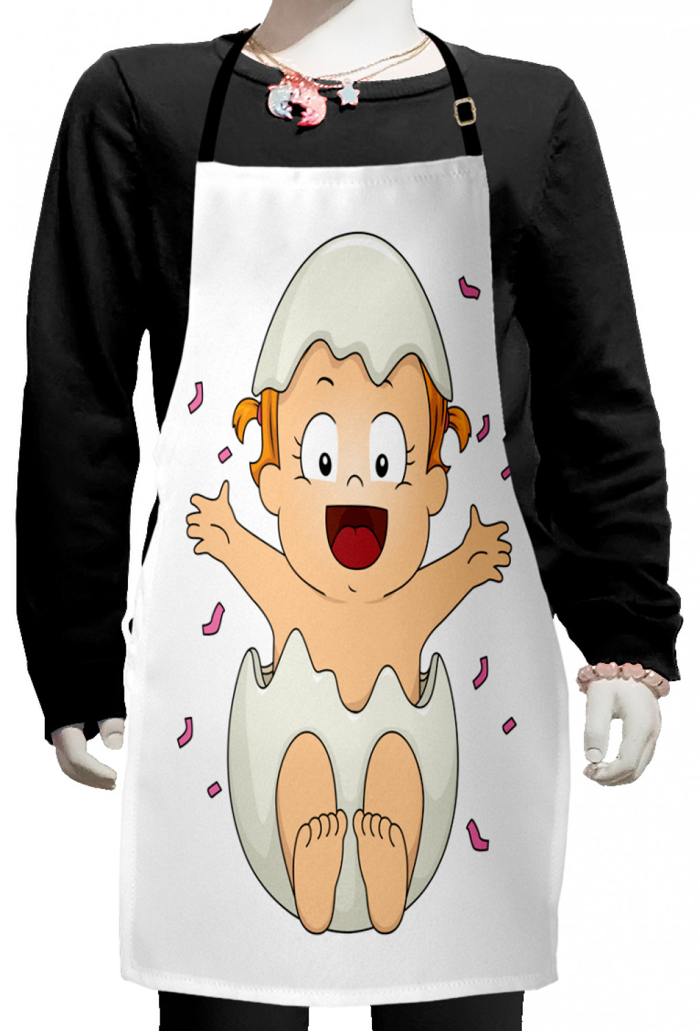 Ambesonne Cartoon Nursery Kids Apron Boys Girls Apron Bib Cooking & Painting