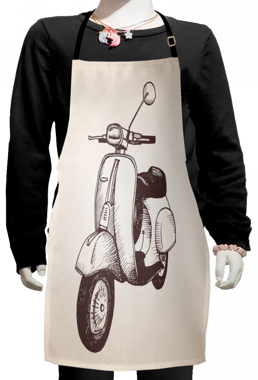 Ambesonne Motorcycle Kids Apron Boys Girls Apron Bib Cooking & Painting