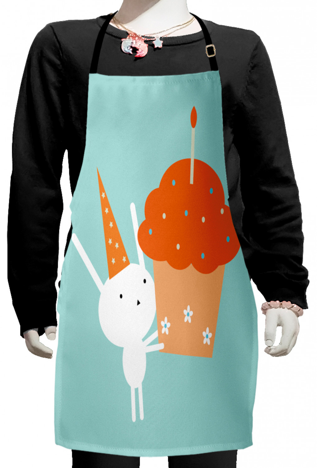 Ambesonne Bunny Kids Apron Boys Girls Apron Bib Cooking & Painting