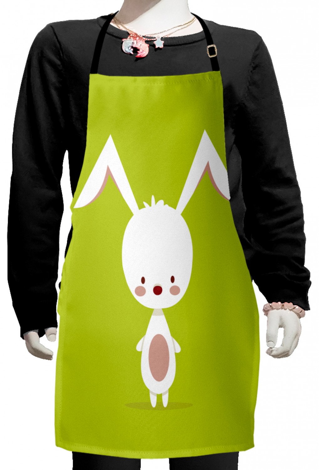 Ambesonne Bunny Kids Apron Boys Girls Apron Bib Cooking & Painting