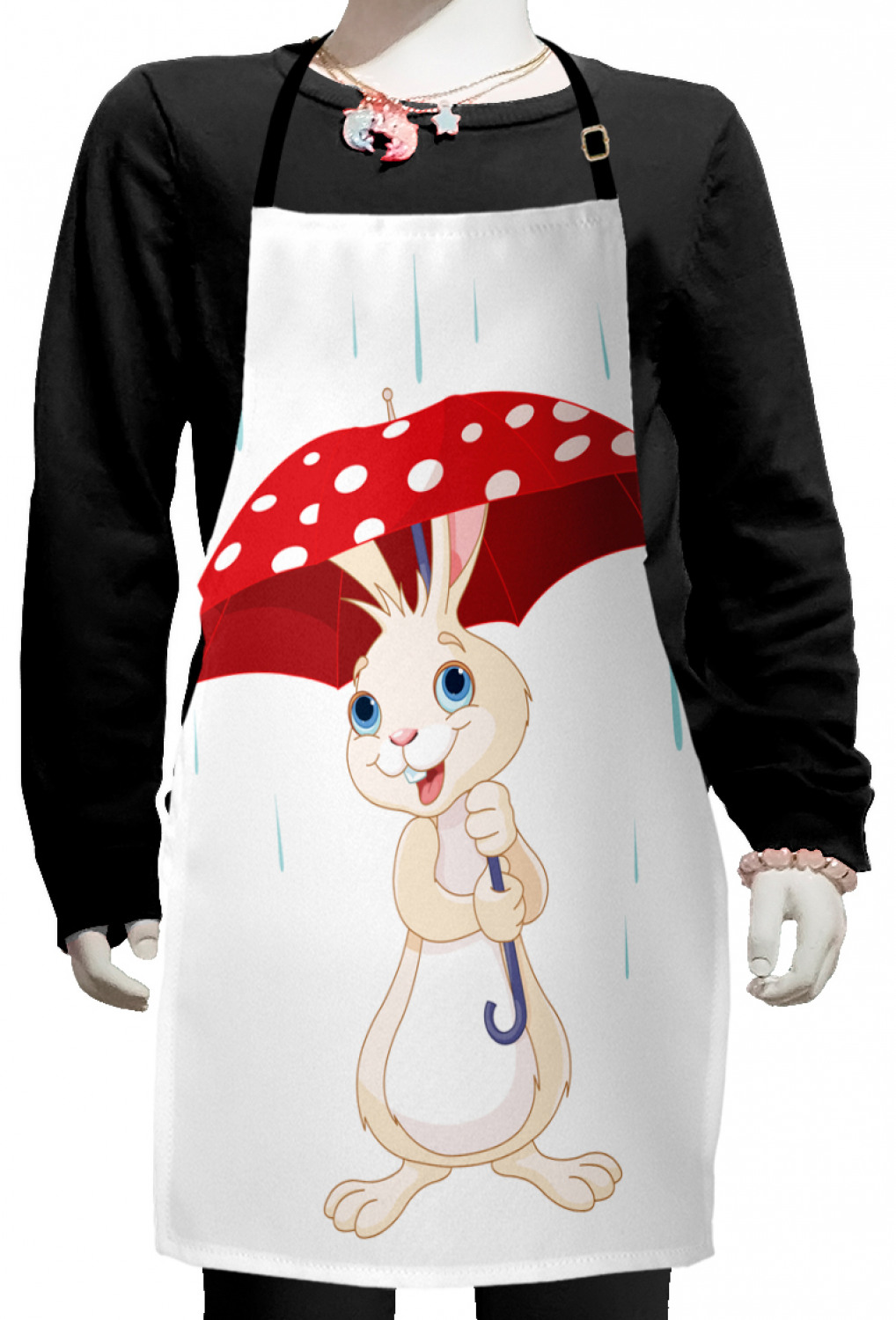 Ambesonne Bunny Kids Apron Boys Girls Apron Bib Cooking & Painting