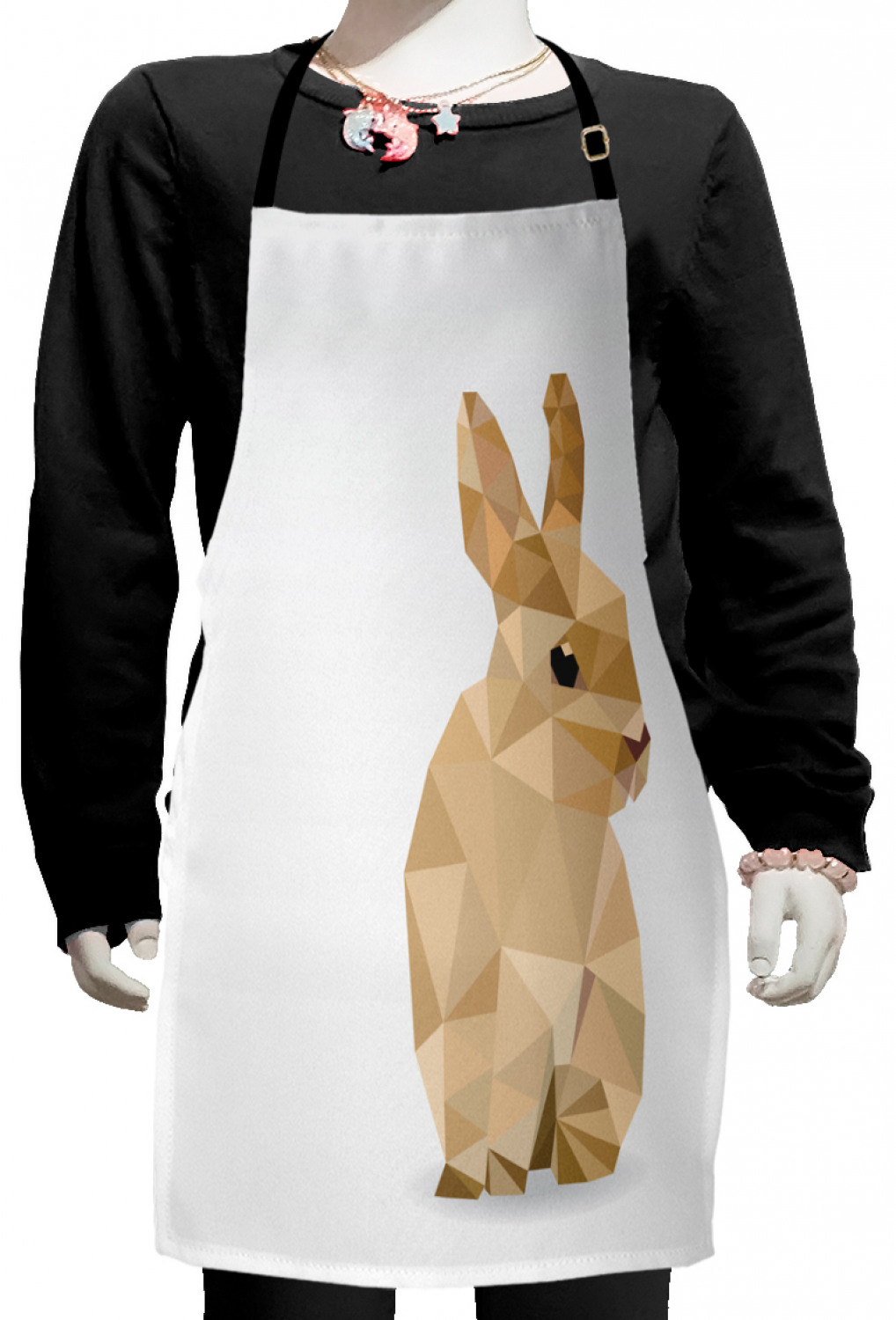 Ambesonne Bunny Kids Apron Boys Girls Apron Bib Cooking & Painting