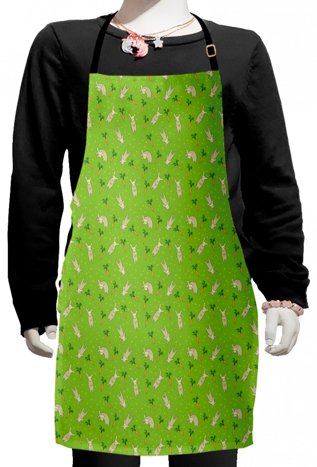 Ambesonne Bunny Kids Apron Boys Girls Apron Bib Cooking & Painting